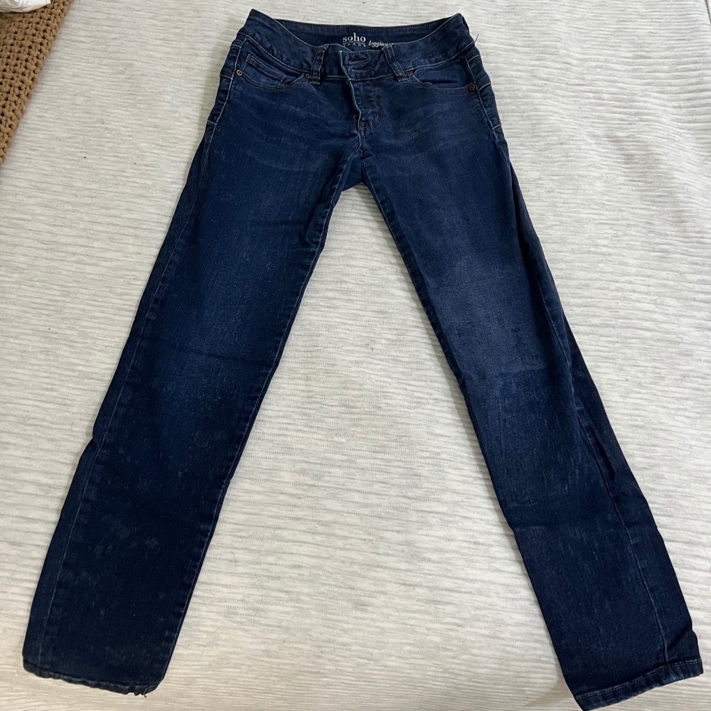 Dark Blue High Wasted Cropped Jeans